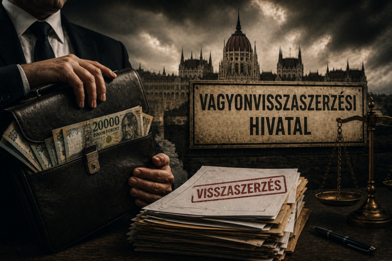 állami vagyon visszaszerzésének szimbolikus ábrázolása, politikai konfliktus