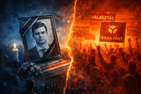 választási feszültség és politikai megosztottság vizuális ábrázolása