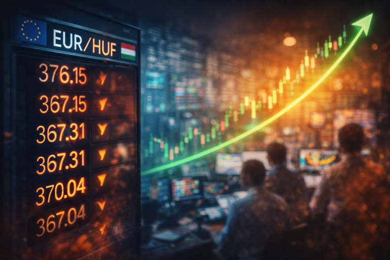 euró árfolyam forint erősödés 2026 devizapiac
