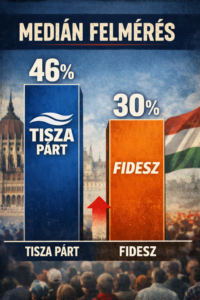 tisza párt felmérés medián 46-30 eredmény