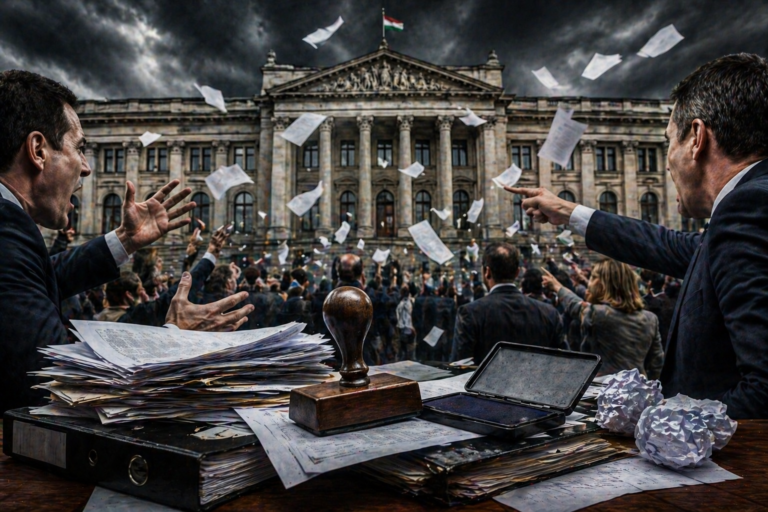 hivatal körüli politikai konfliktus és feszültség vizuális ábrázolása