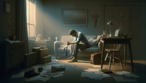 „Munkanélküliség Magyarországon 2026-ban – üres iroda és csökkenő foglalkoztatottság jelképe”